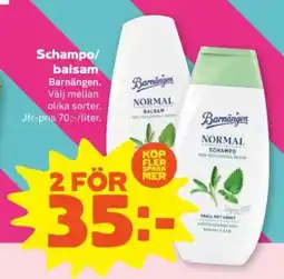 Stora Coop Schampo, Balsam Barnängen erbjuda