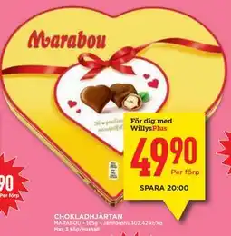 Willys CHOKLADHJÄRTAN erbjuda