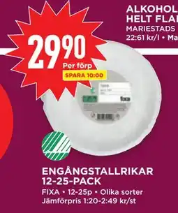 Willys ENGÅNGSTALLRIKAR 12-25-PACK erbjuda