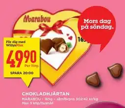 Willys Hemma CHOKLADHJÄRTAN erbjuda