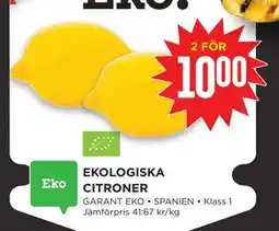 Willys Hemma EKOLOGISKA CITRONER erbjuda