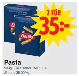 Matöppet Pasta erbjuda