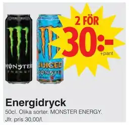 Matöppet Energidryck erbjuda