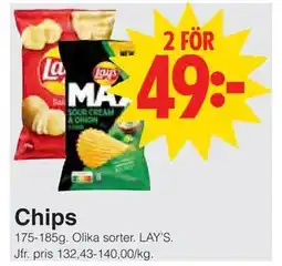 Matöppet Chips erbjuda