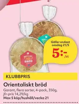 Hemköp Orientaliskt bröd erbjuda