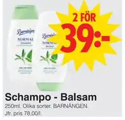 Matöppet Schampo - Balsam erbjuda