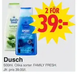 Matöppet Dusch erbjuda