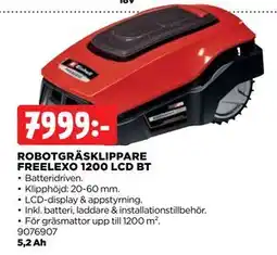 Jem&Fix ROBOTGRÄSKLIPPARE FREELEXO 1200 LCD BT erbjuda