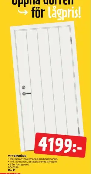 Jem&Fix YTTERDÖRR erbjuda