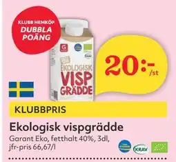 Hemköp Ekologisk vispgrädde erbjuda