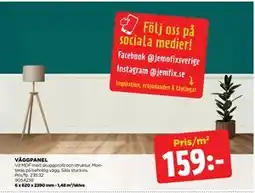 Jem&Fix VÄGGPANEL erbjuda