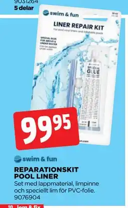 Jem&Fix REPARATIONSKIT POOL LINER erbjuda