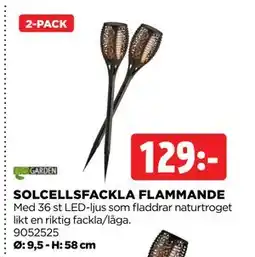 Jem&Fix SOLCELLSFACKLA FLAMMANDE erbjuda