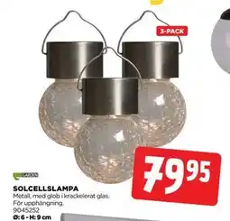 Jem&Fix SOLCELLSLAMPA erbjuda