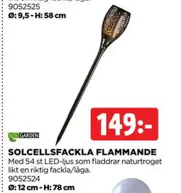 Jem&Fix SOLCELLSFACKLA FLAMMANDE erbjuda