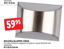 Jem&Fix SOLCELLSLAMPA VÄGG erbjuda