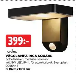 Jem&Fix VÄGGLAMPA RICA SQUARE erbjuda