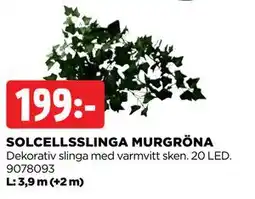 Jem&Fix SOLCELLSSLINGA MURGRÖNA erbjuda