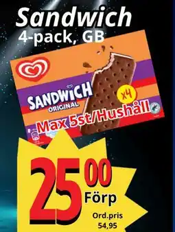 Supergrossen Sandwich erbjuda
