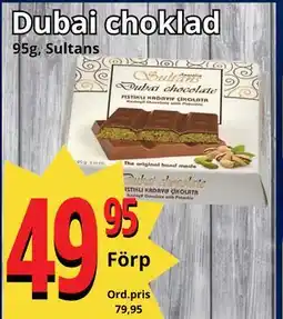 Supergrossen Dubai choklad erbjuda