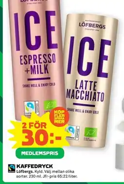 Coop LÖFBERGS Kaffedryck erbjuda