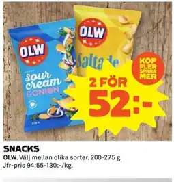 Coop OLW Snacks erbjuda