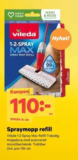 City Gross VILEDA Spraymopp refill erbjuda