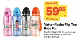 City Gross Vattenflaska flip top kids fun erbjuda