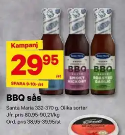 City Gross SANTA MARIA Bbq sås erbjuda