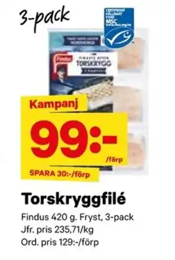 City Gross FINDUS Torskryggfilé erbjuda