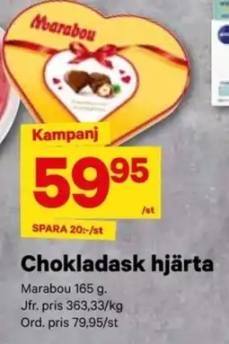 City Gross MARABOU Chokladask hjärta erbjuda