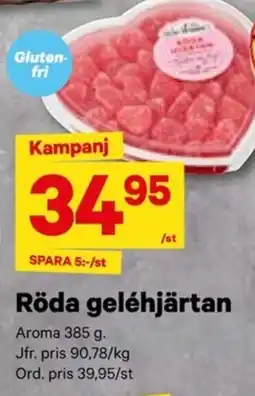 AROMA Röda geléhjärtan