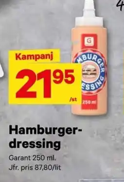 City Gross GARANT Hamburger- dressing erbjuda