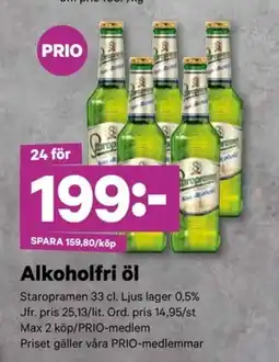 City Gross STAROPRAMEN Alkoholfri öl erbjuda