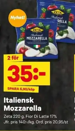 City Gross ZETA Italiensk mozzarella erbjuda