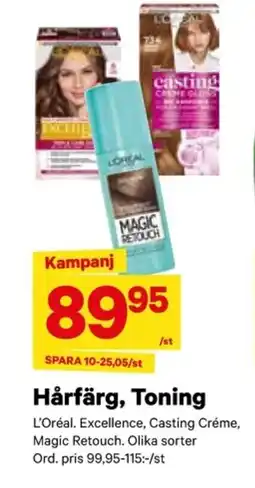 City Gross L'OREAL Hårfärg, toning erbjuda