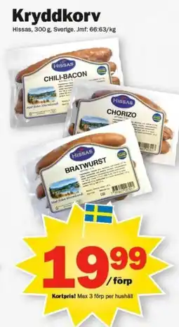 Pekås HISSAS Kryddkorv erbjuda
