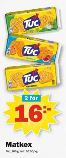 Pekås TUC Matkex erbjuda