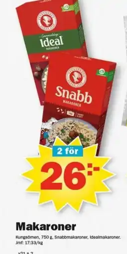 Pekås Makaroner erbjuda