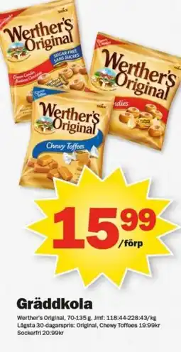 Pekås WERTHER'S ORIGINAL Gräddkola erbjuda