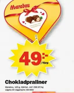 Pekås MARABOU Chokladpraliner erbjuda