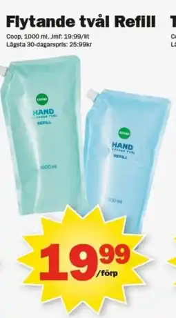 Pekås COOP Mjukflytande tvål refill erbjuda