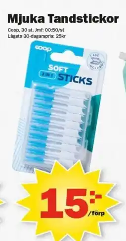Pekås COOP Mjuka tandstickor erbjuda