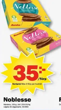 Pekås MARABOU Noblesse erbjuda