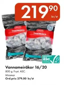 Snabbgross Vannameiräkor 16/20 erbjuda