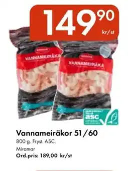 Snabbgross Vannameiräkor 51/60 erbjuda