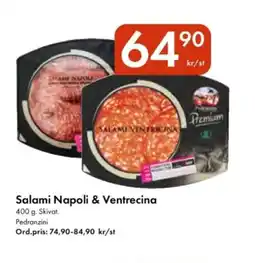 Snabbgross PEDRANZINI Salami napoli & ventrecina erbjuda
