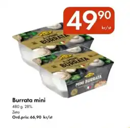 Snabbgross ZETA Burrata mini erbjuda