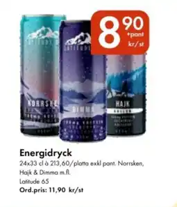 Snabbgross LATITUDE Energidryck erbjuda