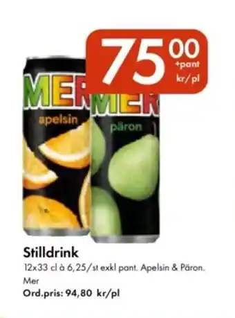 Snabbgross MER Stilldrink erbjuda